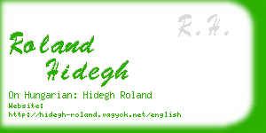 roland hidegh business card